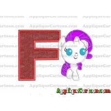 My Little Pony Applique Embroidery Design With Alphabet F