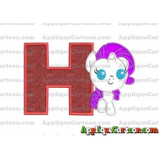 My Little Pony Applique Embroidery Design With Alphabet H