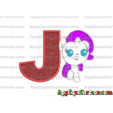 My Little Pony Applique Embroidery Design With Alphabet J