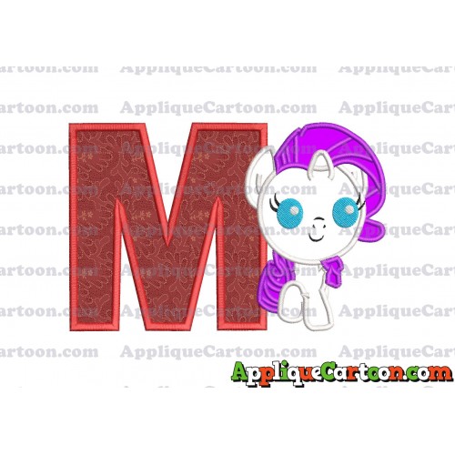 My Little Pony Applique Embroidery Design With Alphabet M