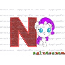 My Little Pony Applique Embroidery Design With Alphabet N