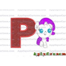 My Little Pony Applique Embroidery Design With Alphabet P