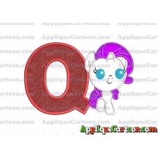 My Little Pony Applique Embroidery Design With Alphabet Q