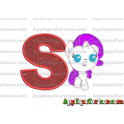My Little Pony Applique Embroidery Design With Alphabet S