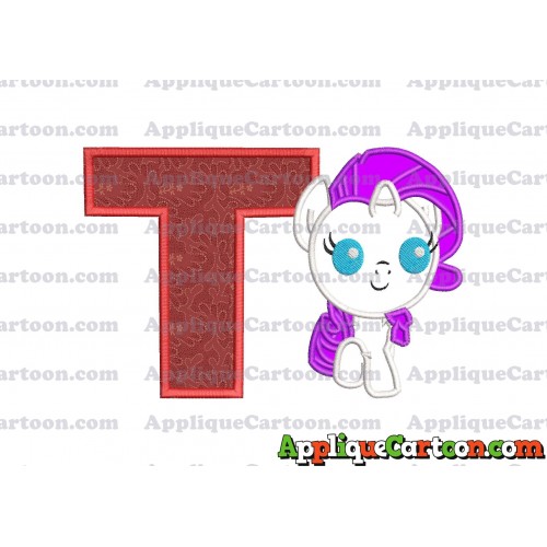 My Little Pony Applique Embroidery Design With Alphabet T
