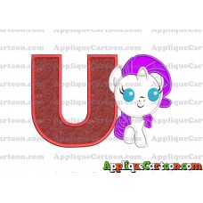 My Little Pony Applique Embroidery Design With Alphabet U