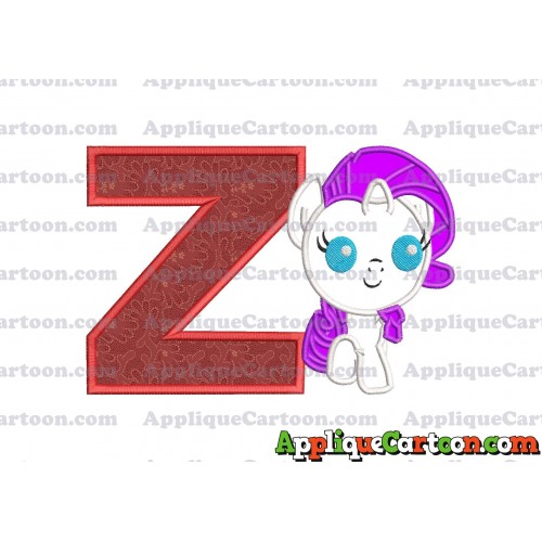 My Little Pony Applique Embroidery Design With Alphabet Z