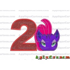 My Little Pony Head Applique Embroidery Design Birthday Number 2