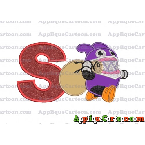 Nabbit Super Mario Applique Embroidery Design With Alphabet S