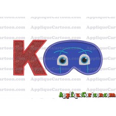 Night Ninja Pj Masks Applique 01 Embroidery Design With Alphabet K