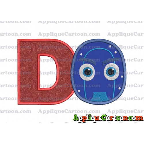 Night Ninja Pj Masks Applique 02 Embroidery Design With Alphabet D
