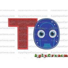 Night Ninja Pj Masks Applique 02 Embroidery Design With Alphabet T