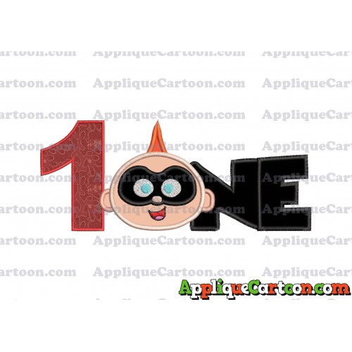 ONE Jack Jack Parr The Incredibles Applique Embroidery Design Birthday Number 1