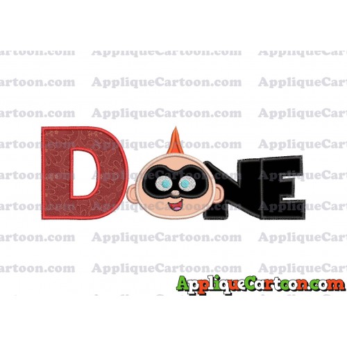 ONE Jack Jack Parr The Incredibles Applique Embroidery Design With Alphabet D