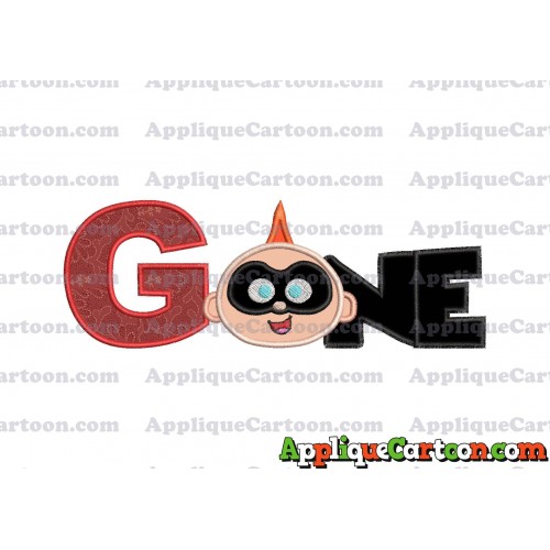 ONE Jack Jack Parr The Incredibles Applique Embroidery Design With Alphabet G
