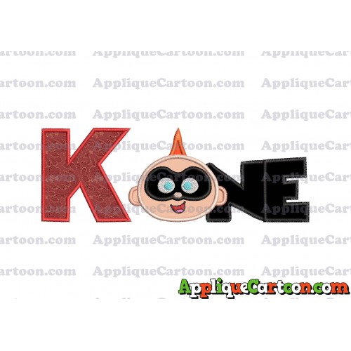 ONE Jack Jack Parr The Incredibles Applique Embroidery Design With Alphabet K
