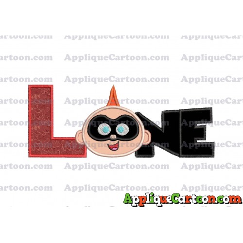 ONE Jack Jack Parr The Incredibles Applique Embroidery Design With Alphabet L