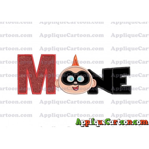 ONE Jack Jack Parr The Incredibles Applique Embroidery Design With Alphabet M