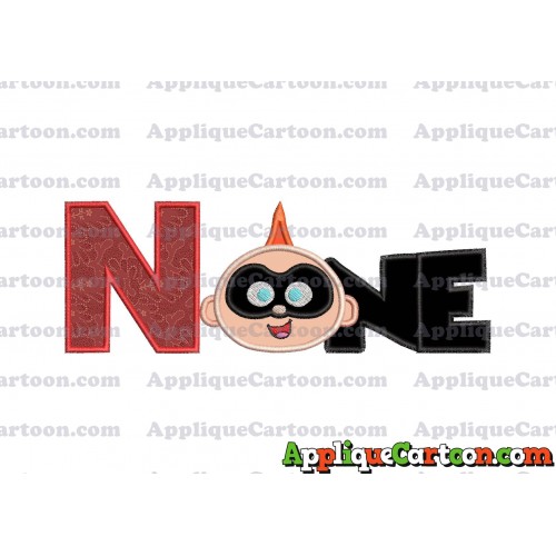 ONE Jack Jack Parr The Incredibles Applique Embroidery Design With Alphabet N