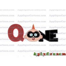 ONE Jack Jack Parr The Incredibles Applique Embroidery Design With Alphabet Q