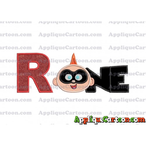 ONE Jack Jack Parr The Incredibles Applique Embroidery Design With Alphabet R