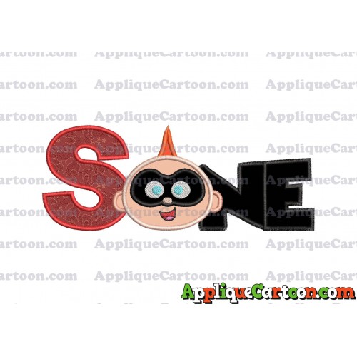 ONE Jack Jack Parr The Incredibles Applique Embroidery Design With Alphabet S