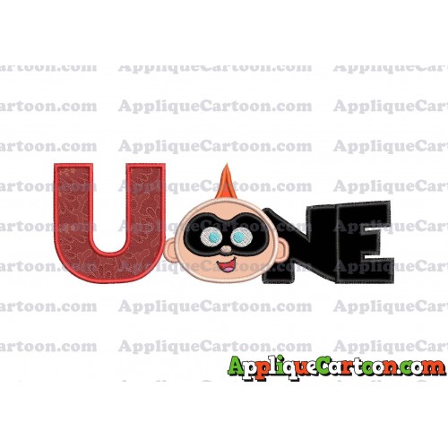 ONE Jack Jack Parr The Incredibles Applique Embroidery Design With Alphabet U