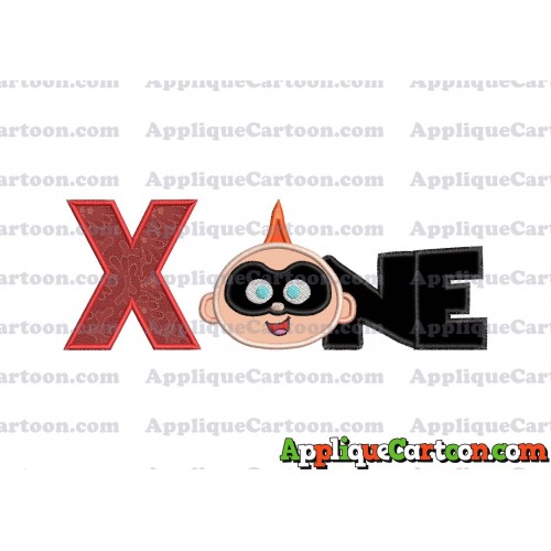 ONE Jack Jack Parr The Incredibles Applique Embroidery Design With Alphabet X