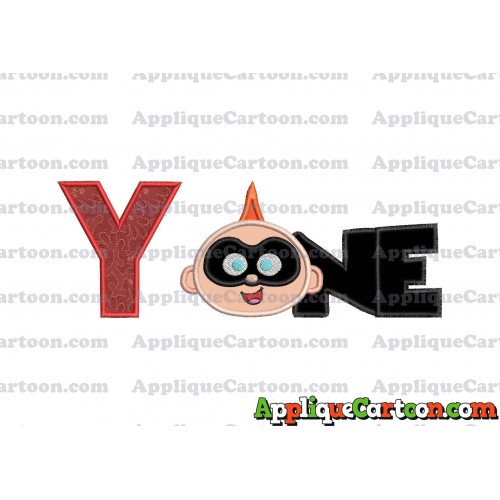 ONE Jack Jack Parr The Incredibles Applique Embroidery Design With Alphabet Y