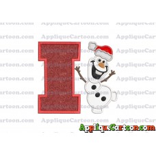 Olaf Frozen Applique 01 Embroidery Design With Alphabet I