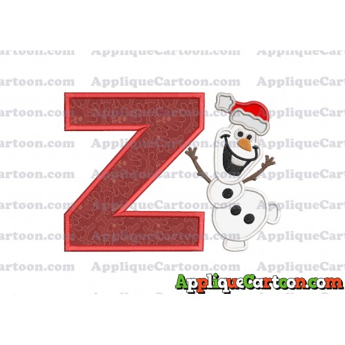 Olaf Frozen Applique 01 Embroidery Design With Alphabet Z