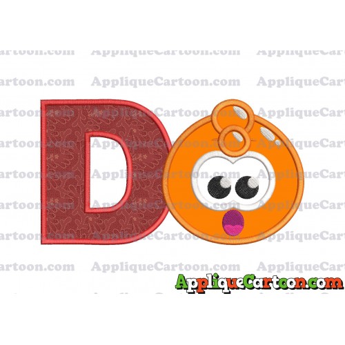 Orange Jelly Applique Embroidery Design With Alphabet D