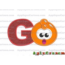 Orange Jelly Applique Embroidery Design With Alphabet G