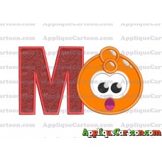 Orange Jelly Applique Embroidery Design With Alphabet M