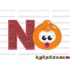 Orange Jelly Applique Embroidery Design With Alphabet N