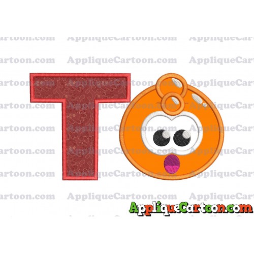 Orange Jelly Applique Embroidery Design With Alphabet T