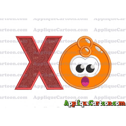 Orange Jelly Applique Embroidery Design With Alphabet X