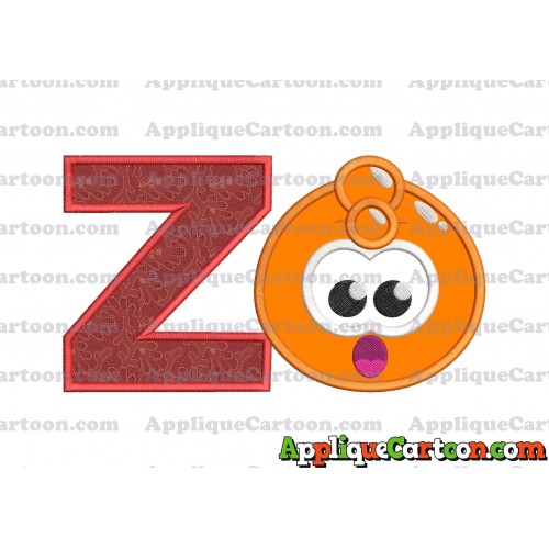 Orange Jelly Applique Embroidery Design With Alphabet Z