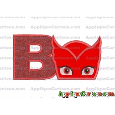 Owlette Pj Masks Applique 01 Embroidery Design With Alphabet B