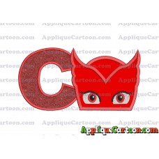 Owlette Pj Masks Applique 01 Embroidery Design With Alphabet C
