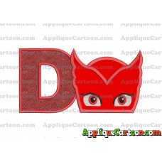 Owlette Pj Masks Applique 01 Embroidery Design With Alphabet D