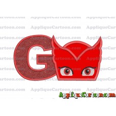 Owlette Pj Masks Applique 01 Embroidery Design With Alphabet G