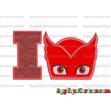 Owlette Pj Masks Applique 01 Embroidery Design With Alphabet I