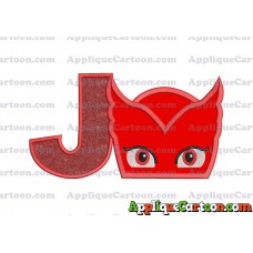 Owlette Pj Masks Applique 01 Embroidery Design With Alphabet J
