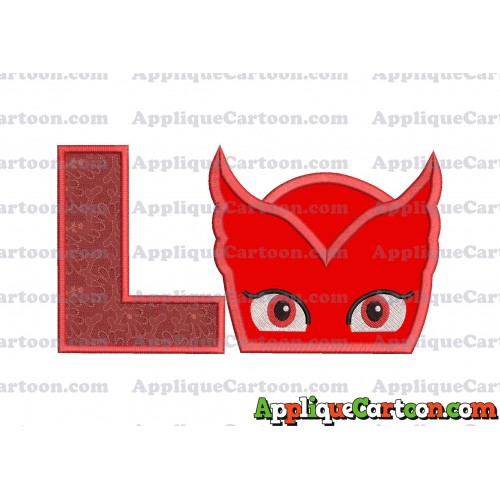 Owlette Pj Masks Applique 01 Embroidery Design With Alphabet L