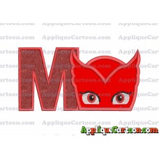 Owlette Pj Masks Applique 01 Embroidery Design With Alphabet M