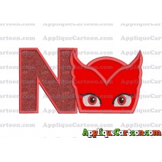 Owlette Pj Masks Applique 01 Embroidery Design With Alphabet N