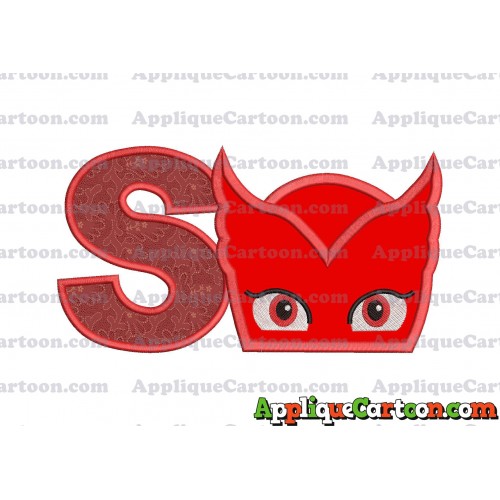 Owlette Pj Masks Applique 01 Embroidery Design With Alphabet S