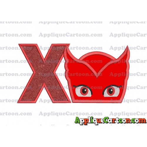 Owlette Pj Masks Applique 01 Embroidery Design With Alphabet X