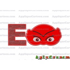 Owlette Pj Masks Applique 02 Embroidery Design With Alphabet E
